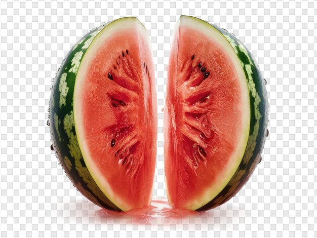 PSD a watermelon with a bite taken out of it