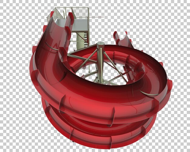 PSD waterpark glijbaan geïsoleerd op transparante achtergrond 3d-rendering illustratie