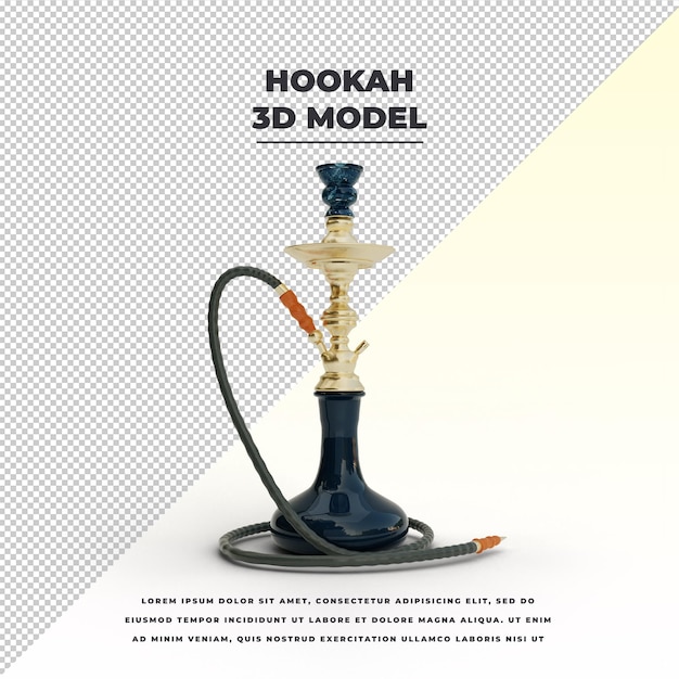 PSD waterpijp shisha wasserpfeife geïsoleerd model