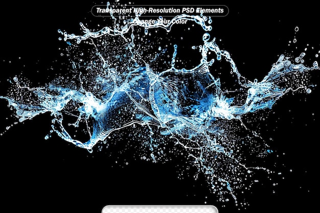 PSD waterstralen geïsoleerd voor het product op de achtergrond