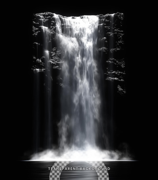waterval geïsoleerd op de doorzichtige achtergrond