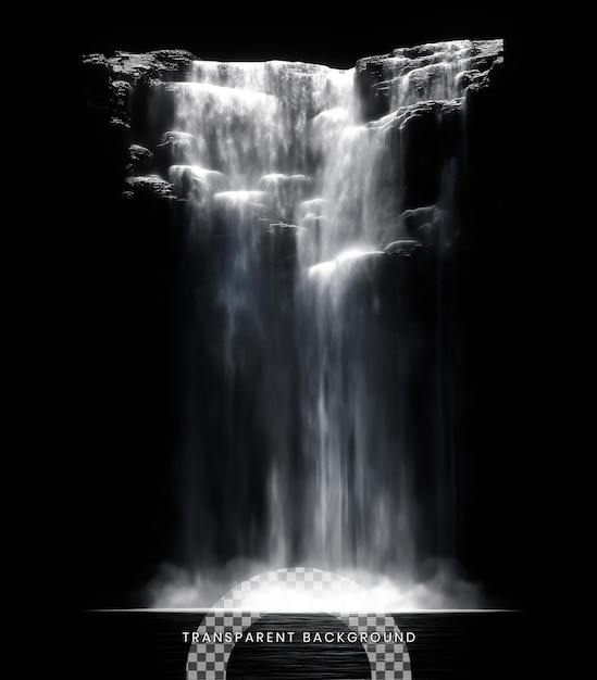 waterval geïsoleerd op de doorzichtige achtergrond