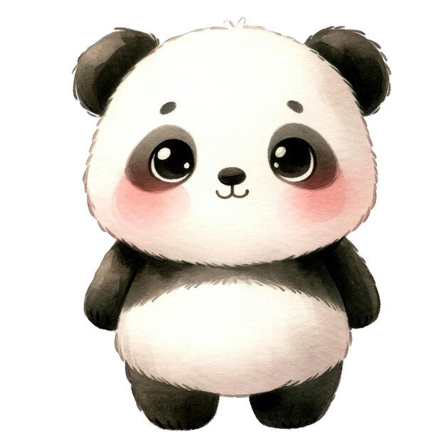 Waterverf schattig panda clipart