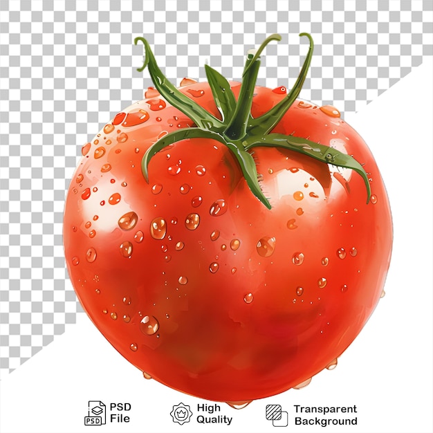 Waterverf tomaten geïsoleerd op doorzichtige achtergrond png-bestand opnemen