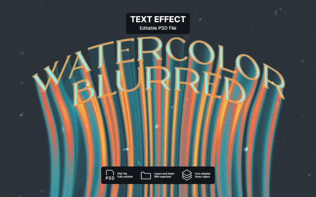 Waterverf vervaagde tekst-effect