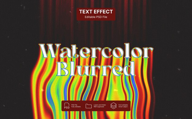 Waterverf vervaagde tekst-effect
