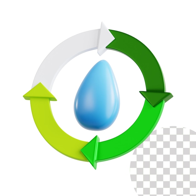 Waterzuivering 3d-illustratie