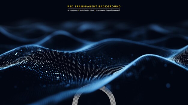Wave element with abstract colorful gradient lines for website