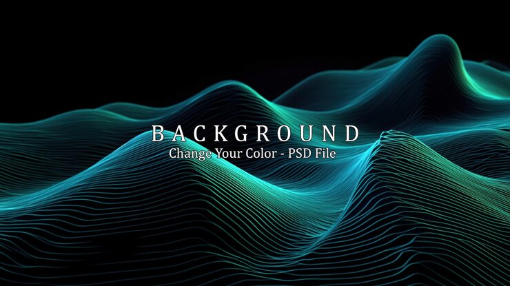 PSD wave lines flowing dynamic generative ai