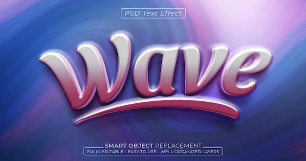 Wave Luksusowy Efekt Tekstowy W Stylu 3d