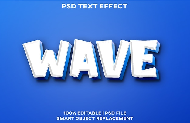 Wave teksteffect stijlsjabloon