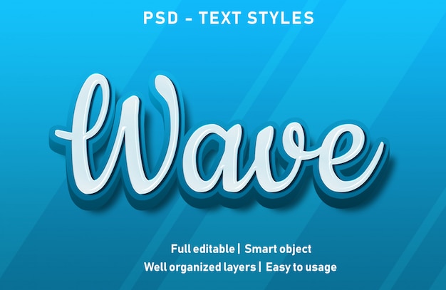 Wave text effect style