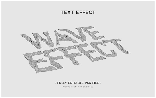 PSD wave text effect