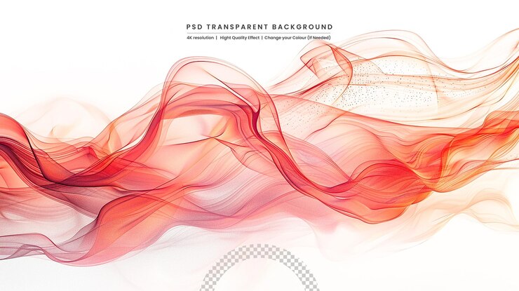 PSD wave vector element with abstract colorful gradient lines for website banner and brochure