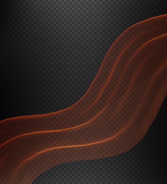 waves abstract on transparent background