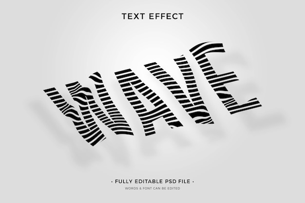 PSD waves  text effect design