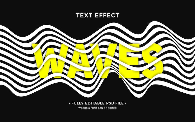 PSD waves text effect