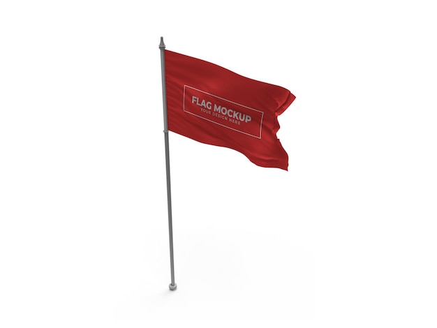 PSD waving flag mockup design