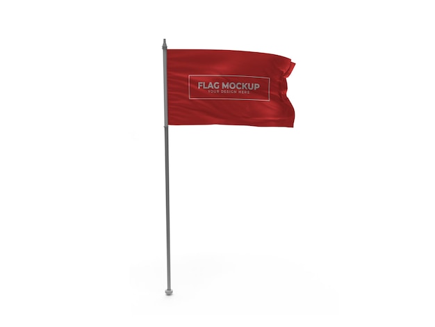 Waving flag mockup design