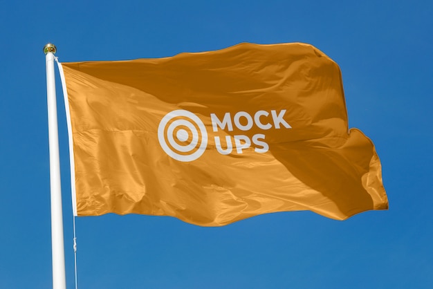 Waving Flag Mockup