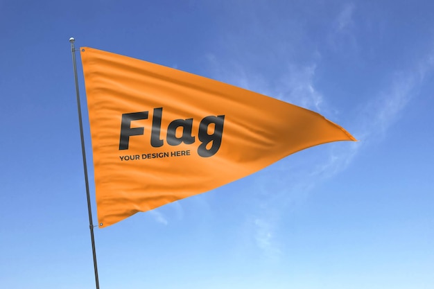 Waving flag mockup