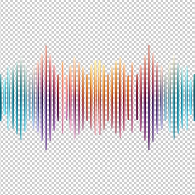 PSD waving sound on transparent background