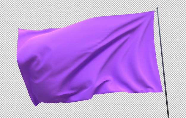 PSD waving vlag mockup op doorzichtig