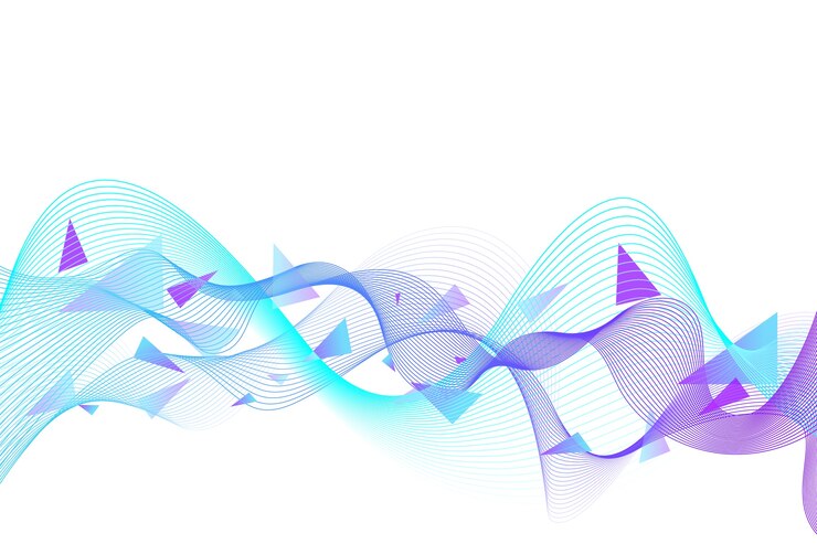 PSD wavy border with geometric shapes