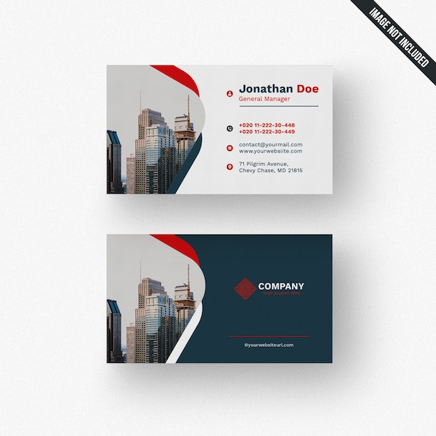 wavy business card mockup