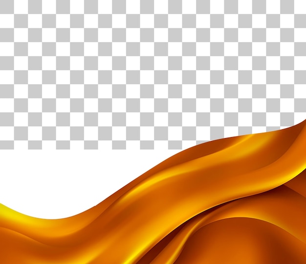 PSD wavy gold satin corner border