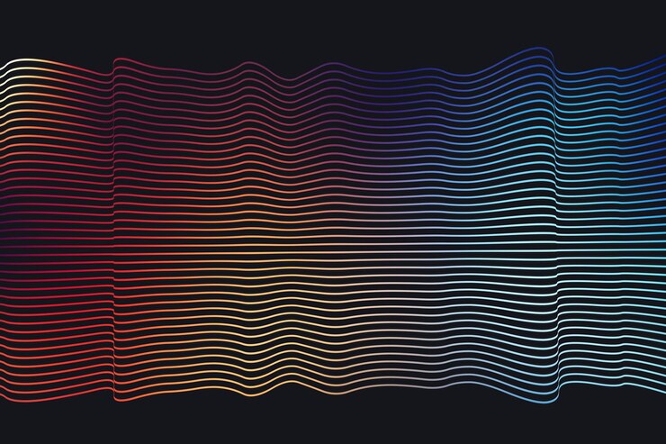 PSD wavy gradient lines abstract