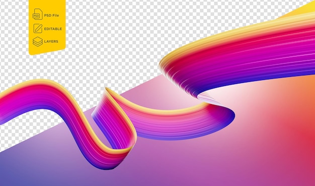 Wavy Shiny Social Media Ribbon Flag Isolated On Soft Blurred Gradient Background Ilustracja 3d