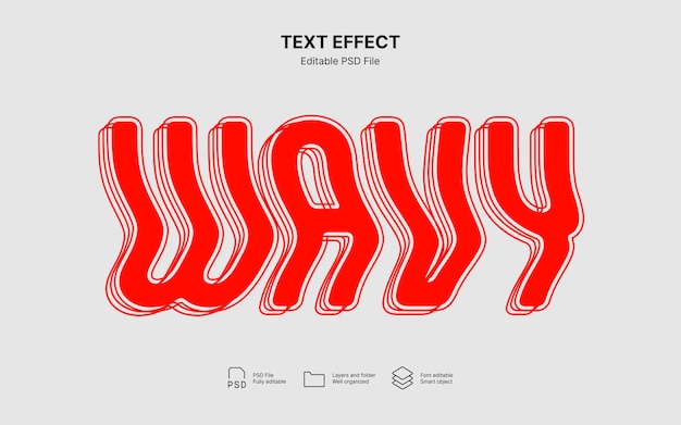 PSD wavy text effect