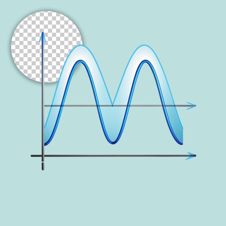PSD wavy on transparent background