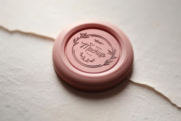 PSD wax seal mockup design