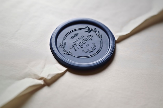 PSD wax seal mockup design