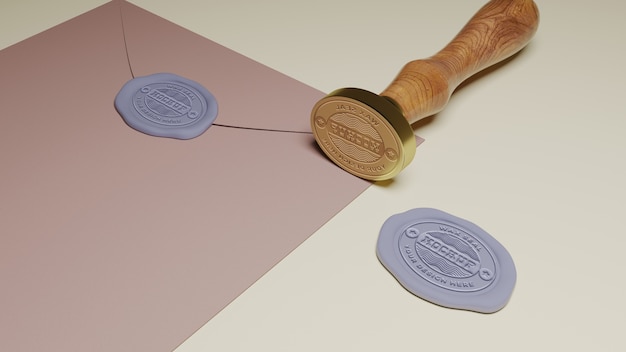 wax seal mockup design