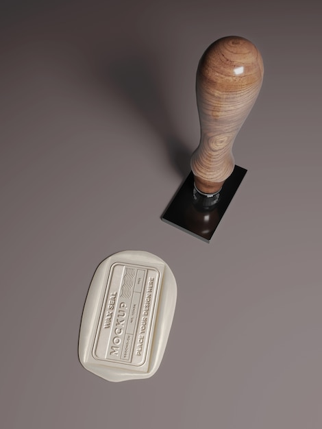 wax seal mockup design