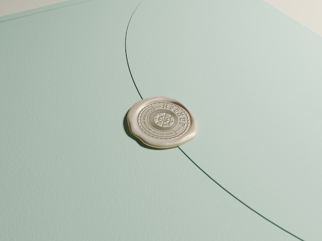 PSD wax seal mockup design