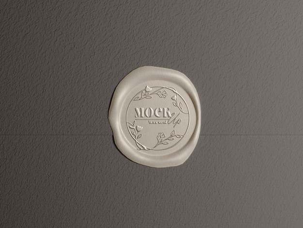 PSD wax seal mockup design