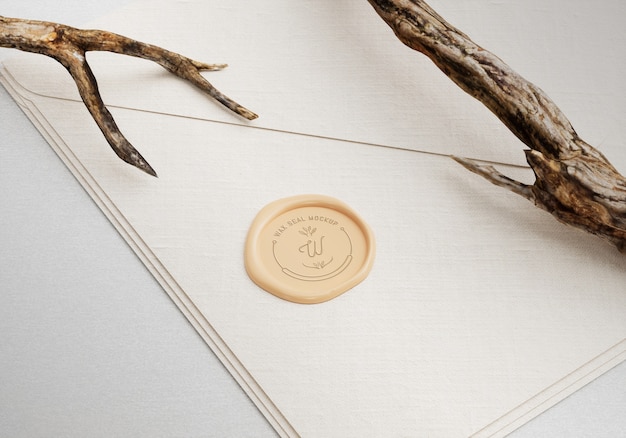 PSD wax seal mockup design