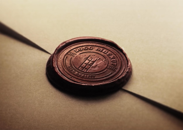 PSD wax seal mockup