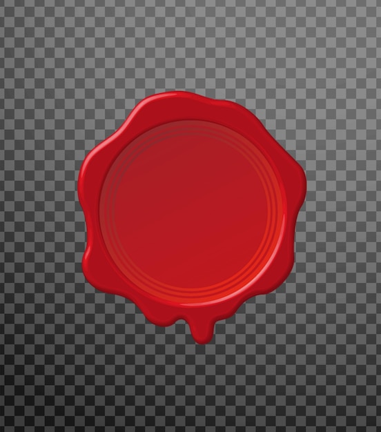 wax stamp set of realistic 3d images with different wafer seals with empty space for text