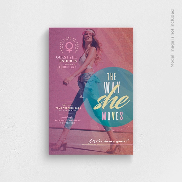 The way she moves flyer template