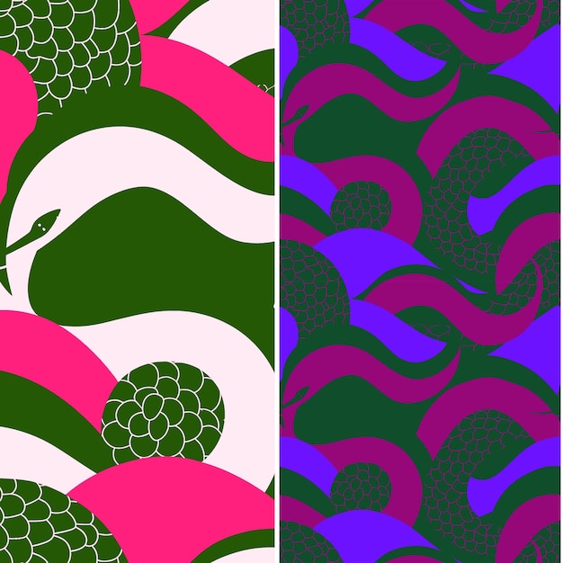 Wąż morski z wężycą sylwetką elegancki minimalistyczny graficzny D Nature Pattern Vector Designs