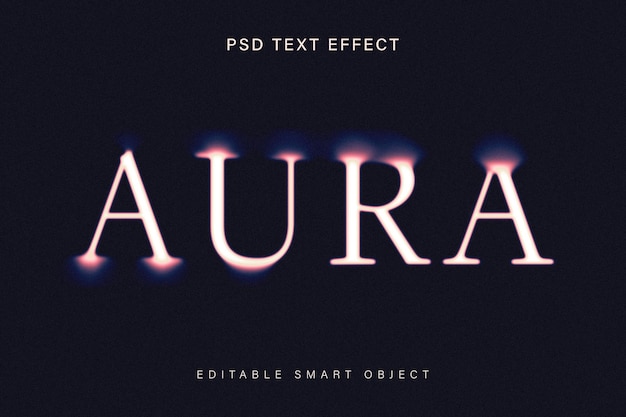 Wazig aura PSD-teksteffect