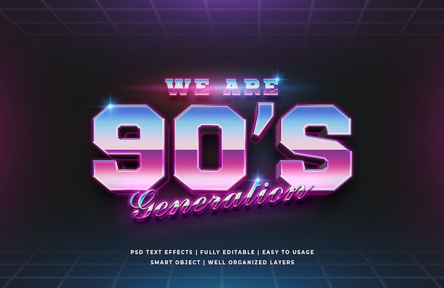 We are 90 generation text effect