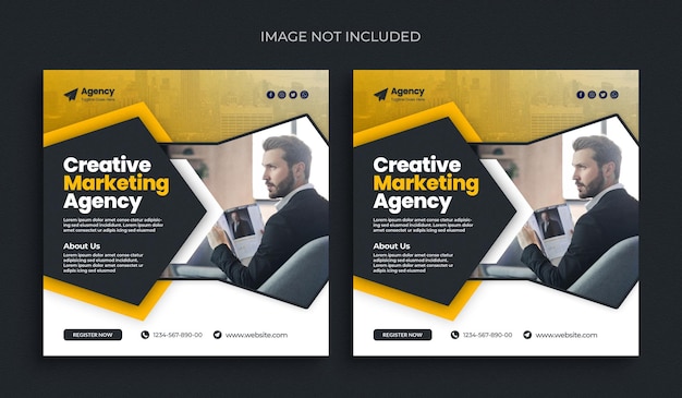 We are creative agency and corporate business flyer social media Instagram post or web banner