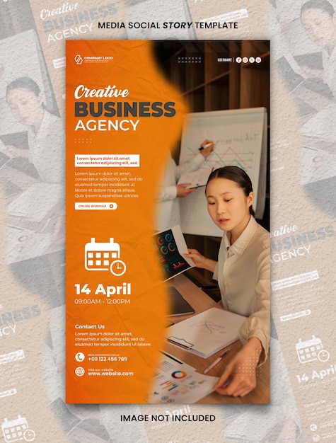 PSD we are creative business agency media social post story template