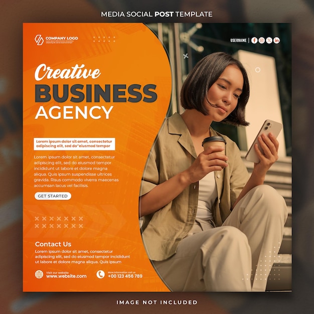 PSD we are creative business agency media social post template